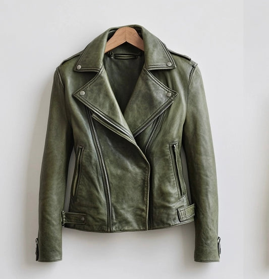 RUSTIC RHAPSODY WOMEN OVERSIZED MOTO LEATHER JACKET