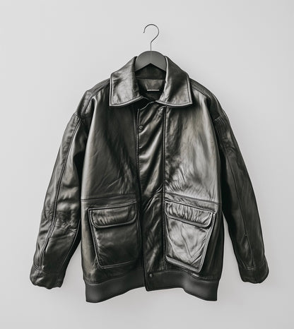 ORPHIC ENIGMA WOMEN OVERSIZED LEATHER JACKET