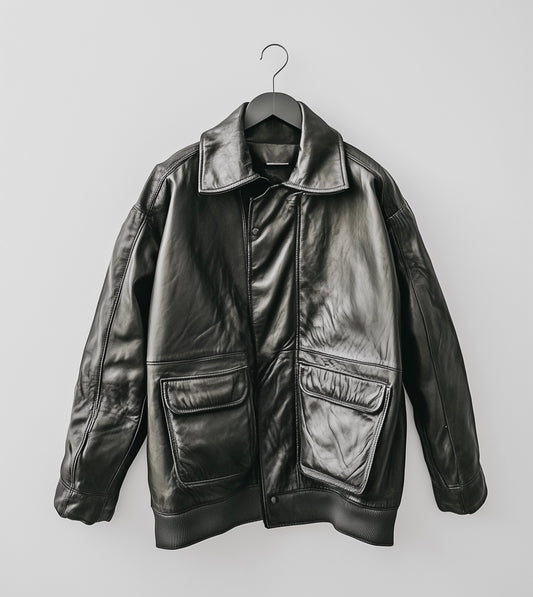 ORPHIC ENIGMA WOMEN OVERSIZED LEATHER JACKET