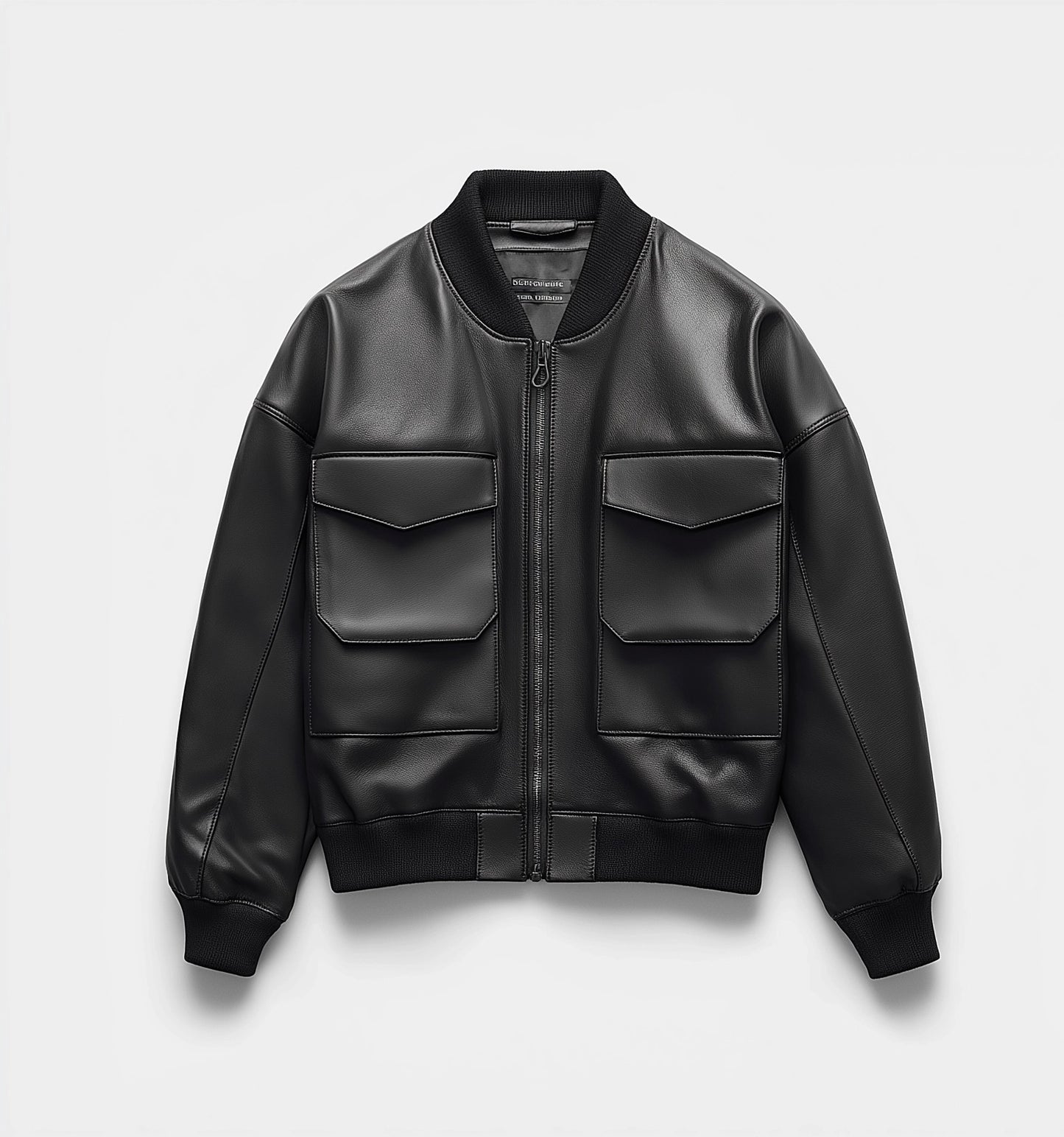 OPULENT WOMEN OVERSIZED LEATHER BOMBER