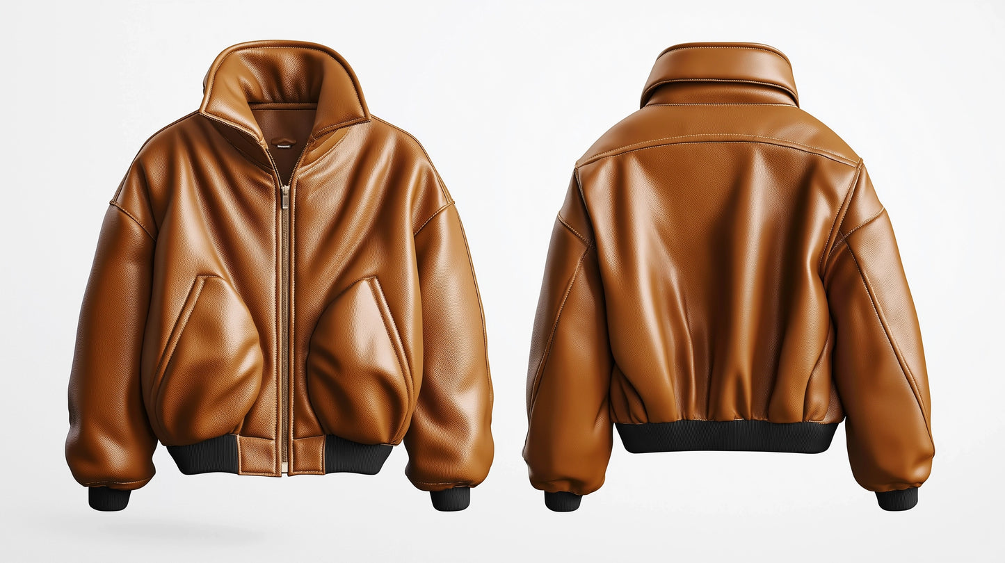 THE BOLD BOMBER MEN'S OVERSIZED LEATHER JACKET