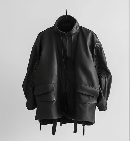 THE RAVEN, WOMEN OVERSIZED LEATHER JACKET