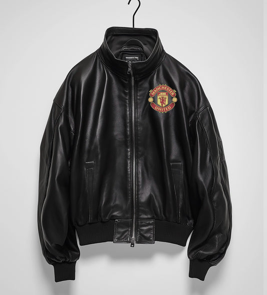 MEN's MANCHESTER UNITED F.C OVERSIZED LEATHER JACKET