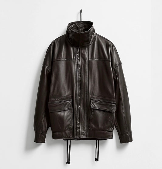 THE MAVERICK MEN'S OVERSIZED LEATHER JACKET