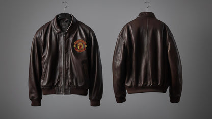 WOMEN MANCHESTER UNITED F.C OVERSIZED LEATHER JACKET