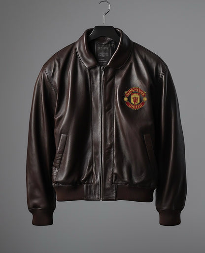 WOMEN MANCHESTER UNITED F.C OVERSIZED LEATHER JACKET