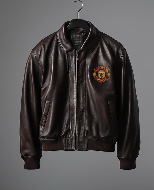 WOMEN MANCHESTER UNITED F.C OVERSIZED LEATHER JACKET