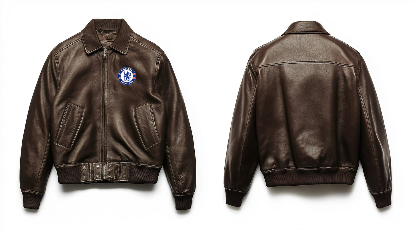 WOMEN CHELSEA F.C OVERSIZED LEATHER JACKET