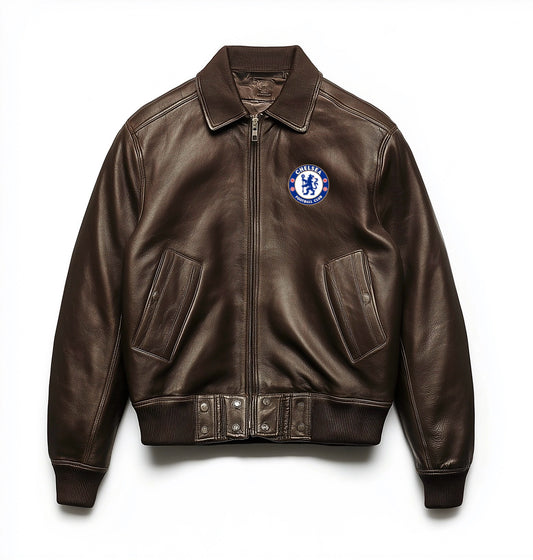 WOMEN CHELSEA F.C OVERSIZED LEATHER JACKET