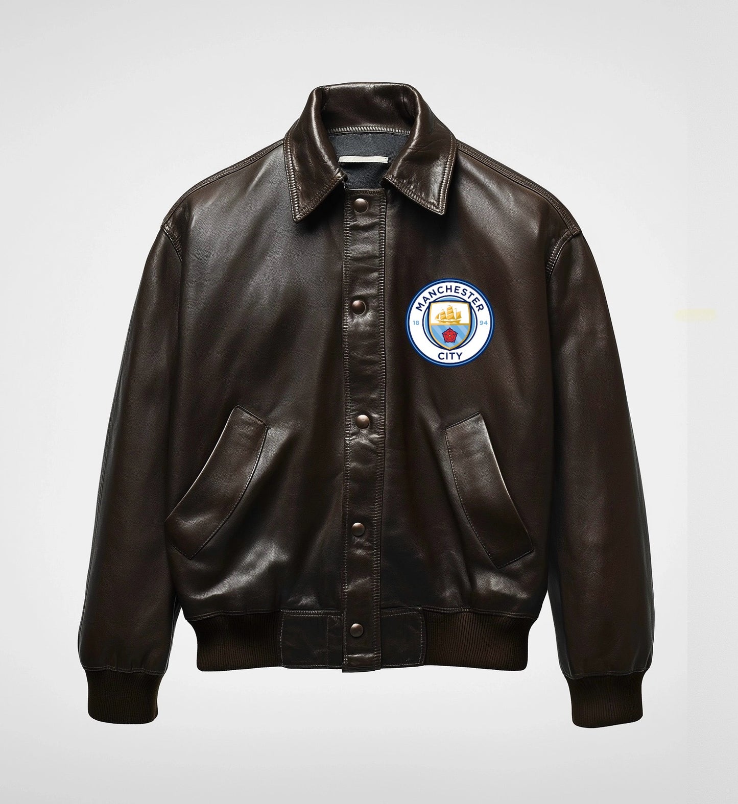 MANCHESTER CITY CUT, MEN's OVERSIZED LEATHER JACKET