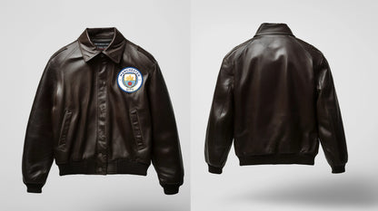 WOMEN MANCHESTER CITY F.C OVERSIZED LEATHER JACKET