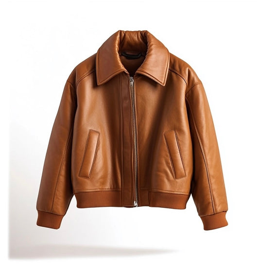 MEN'S OVERSIZED REGENT AVIATOR LEATHER JACKET