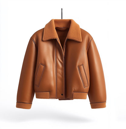 LUNA EDGE, WOMEN OVERSIZED LEATHER SHEARLING