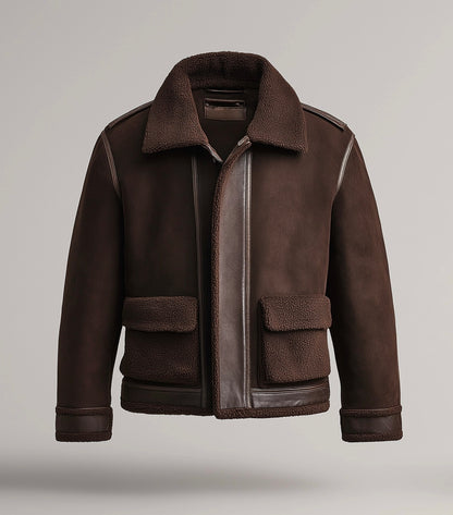 MEN'S REGENT AVIATOR LEATHER SHEARLING