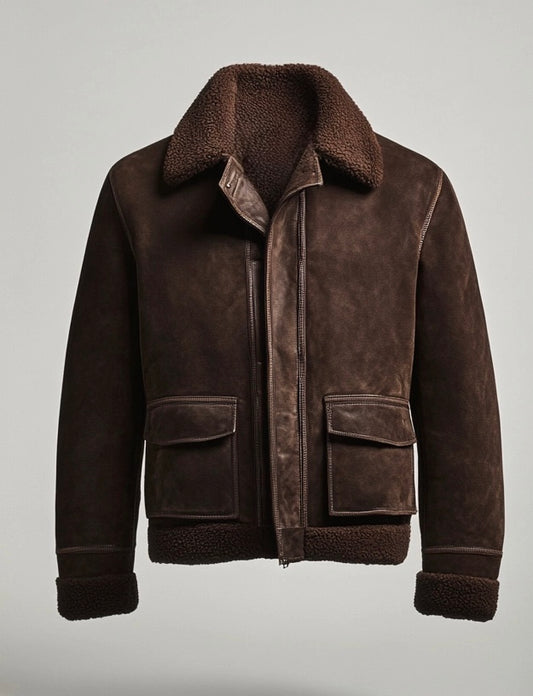 WOMEN, AVIATOR LEATHER  SHEARLING