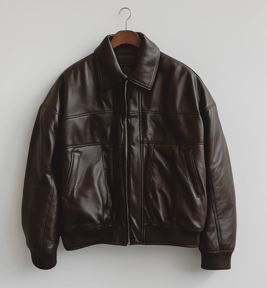 THE CLASSIC CUT WOMEN OVERSIZED LEATHER JACKET
