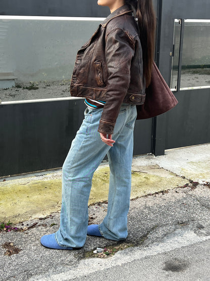 THE WORN-IN WONDER WOMEN OVERSIZED LEATHER JACKET