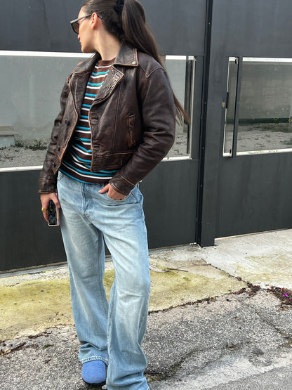 THE WORN-IN WONDER WOMEN OVERSIZED LEATHER JACKET