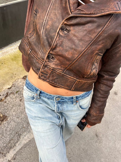 THE WORN-IN WONDER WOMEN OVERSIZED LEATHER JACKET
